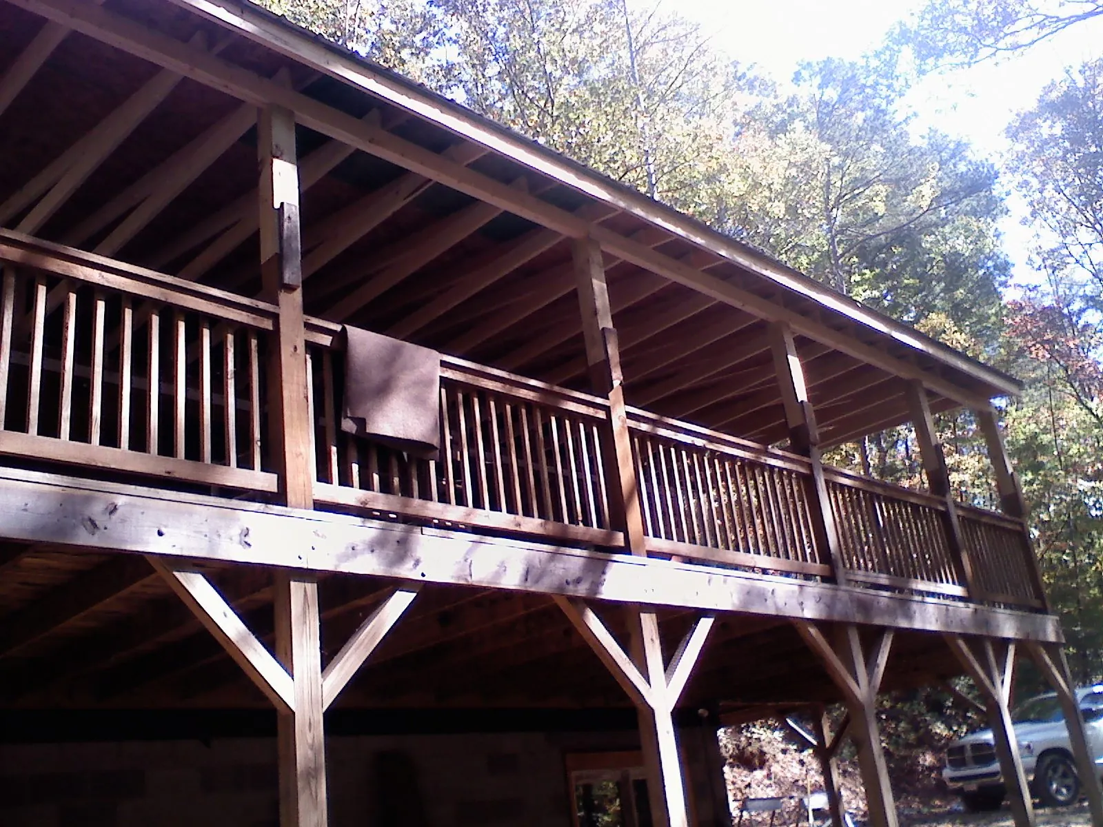 Timber framing under a new elevated porch and deck — Roof Leak Repair in Aragon by Roofing Brothers